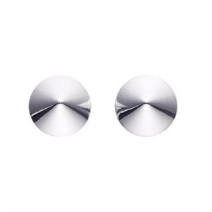Kranz & Ziegler - Blanke kegleformede øreringe i sølv